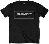 Manic Street Preachers Heren Tshirt -S- Everything Must Go Monochrome Zwart