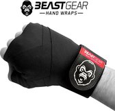 Beast Gear boksbandage mannen & vrouwen 450cm | Elastische bandages voor vechtsport | Beschermt gewrichten, spieren en botten in pols, hand, enkel en arm | Hoogwaardig materiaal me