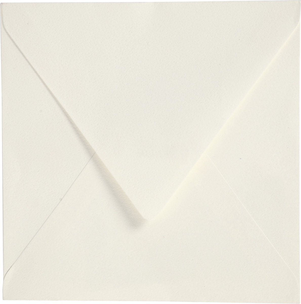 Creotime Enveloppen afm 16x16 cm 120 gr 50 stuks off-white