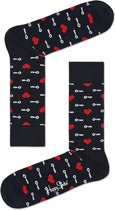 Happy Socks sokken Key to my Heart zwart Unisex - Maat 36-40
