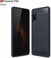 Soft Bruchem TPU Hoesje voor Huawei P30 - Donker Blauw - van Bixb