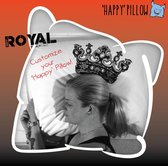 Happy Pillow - Royal kussensloop met print inclusief textielstiften (Het nieuwe gips, ziekenhuiscadeau)