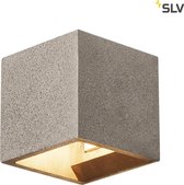SLV | Solid Cube Up-Down | Wandlamp | Voor binnen | Zwart / Zandsteen