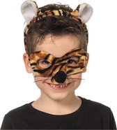 Feestbeest.nl Dierenmasker (met tiara) Tijger