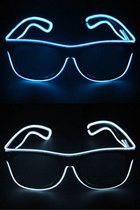 Bril met LED-lights blauw of wit per stuk