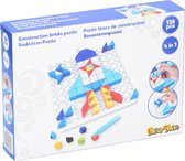 Eddy Toys Mozaïekpuzzel Raket Junior Paars 128-delig