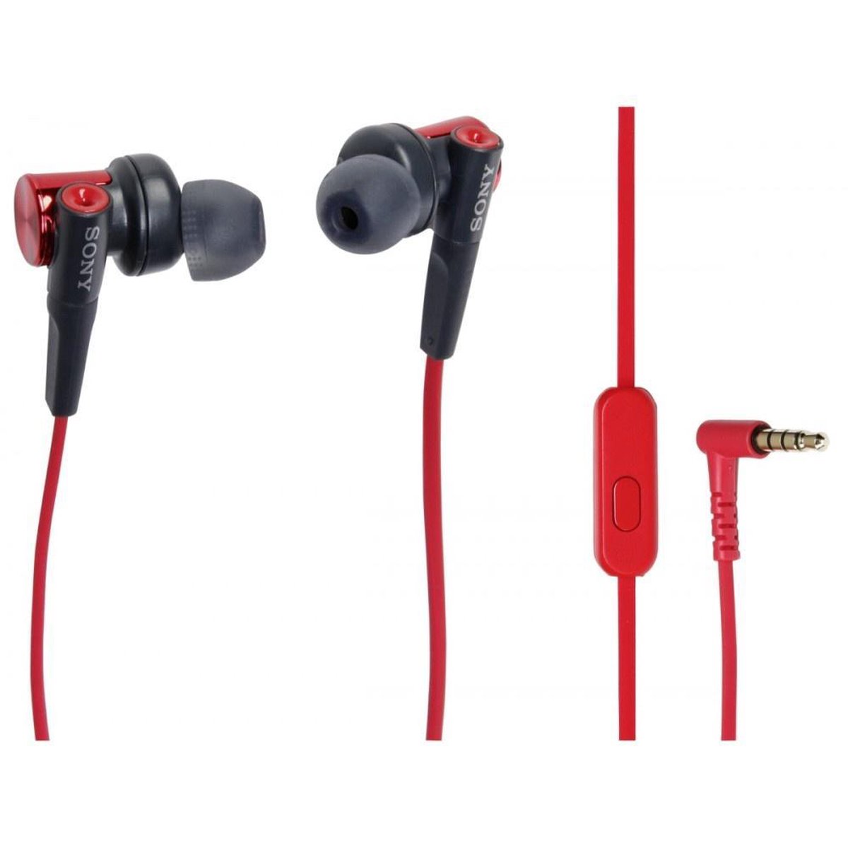 Sony MDR-XB50AP - In-ear oordopjes - Rood | bol.com