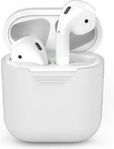 Siliconen Bescherm Hoesje Cover Wit voor Apple AirPods 1+2 Case