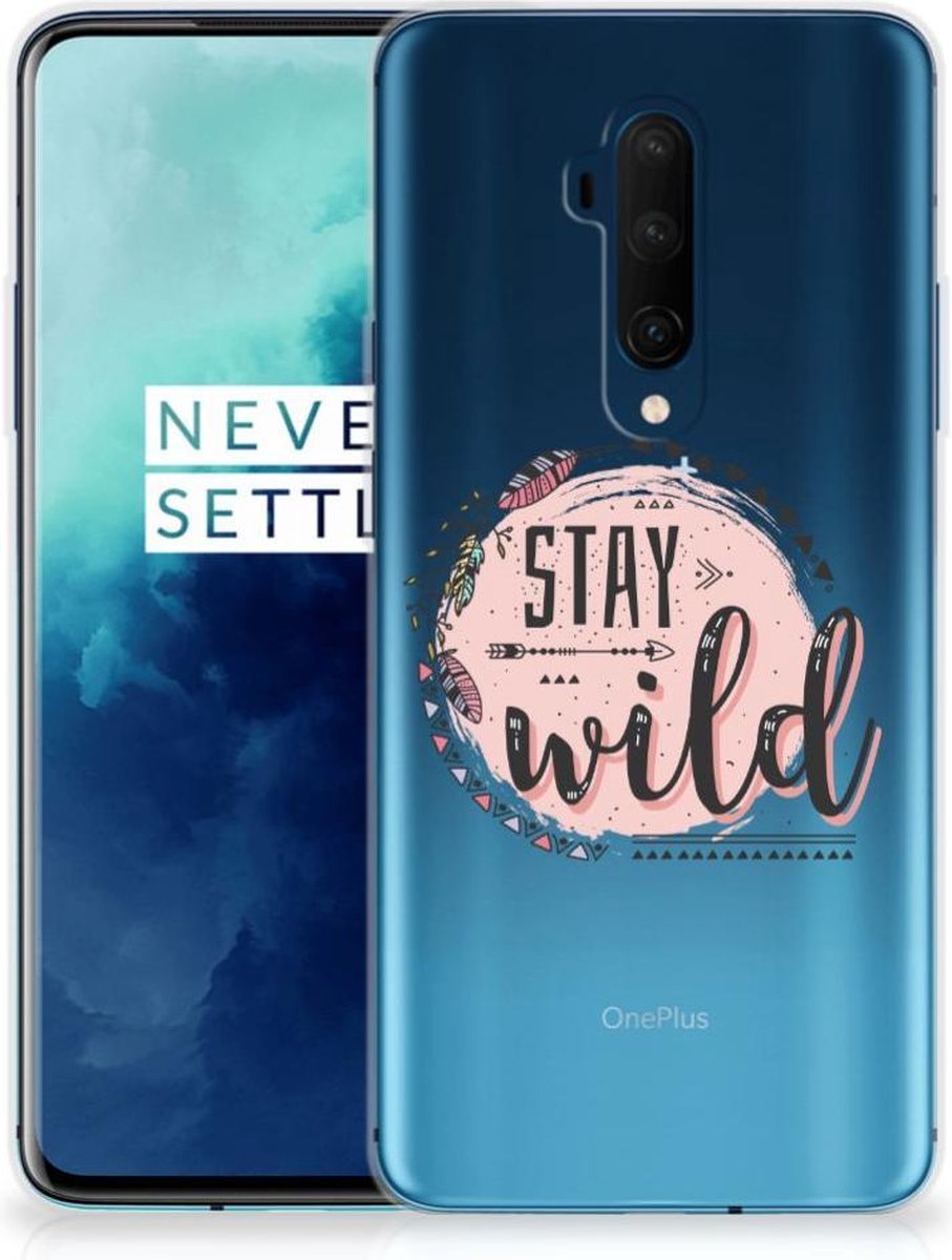 OnePlus 7T Pro Telefoonhoesje met Naam Boho Stay Wild