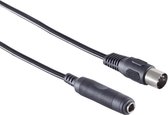 DIN 5-pins (m) - 6,35mm Jack (v) audio adapter / zwart - 0,20 meter