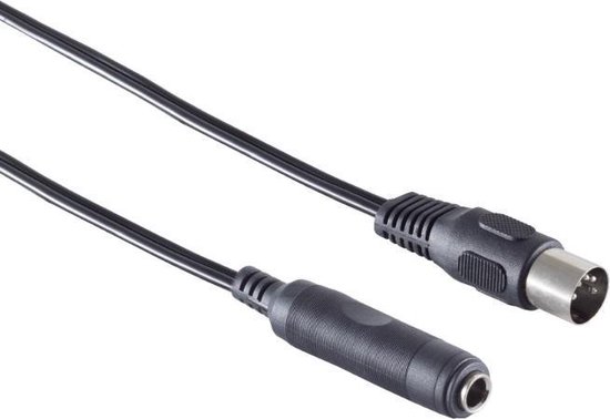 S-Impuls DIN 5 broches (m) - Adaptateur audio Jack (f) 6,35 mm / noir -  0,20 mètre | bol.com