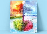 Hobby Painter - 4 Seasons Tree - Diamond Painting - 40x50 cm - Vierkant - Compleet pakket