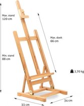 Schildersezel tafel ezel, voor doeken tot 66cm hoog