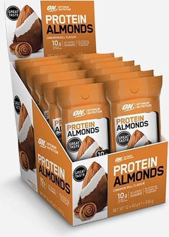 Optimum Nutrition Protein Almonds Sport snack 1 box (12 zakken