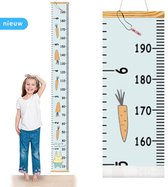 Oak's First Groeimeter voor kinderen en baby's | Lengte meter |Wortels | Decoratie kinderkamer | 200 cm