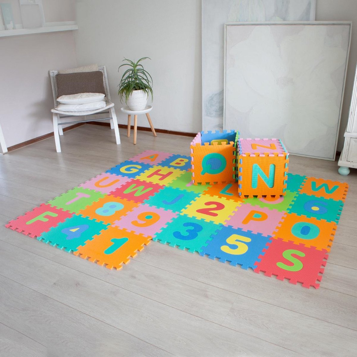 LifeGoods Speelmat XL - Foam - Opvouwbaar - Speelkleed - Kinderen - Multicolor - Puzzel 86-delig - 180x180 cm — afbeelding 5