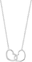 Glams Ketting Hart 1,2 mm 40 + 5 cm - Zilver