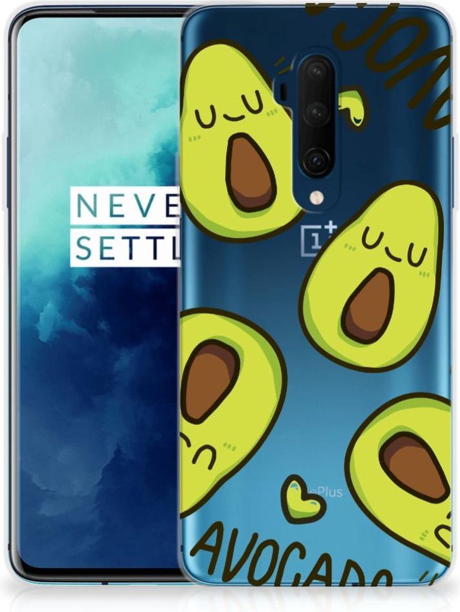 Back Cover voor OnePlus 7T Pro Telefoonhoesje met Naam Avocado Singing