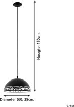 EGLO Savignano - hanglamp - Ø38 cm - zwart