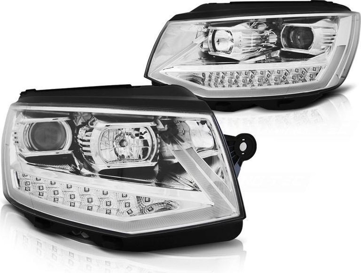 Koplampen dagrijlicht VW T6 15- CHROOM LED DRL