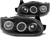 Koplampen dual halo rims FORD ESCORT MK7 02 95-00 ANGEL EYES ZWART