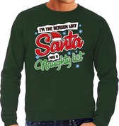 Foute Kersttrui / sweater - Im the reason why Santa has a naughty list - groen voor heren - kerstkleding / kerst outfit M (50)