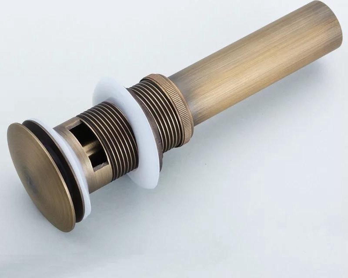 Messing Afvoerplug met overloop | 1 1/4 Inch