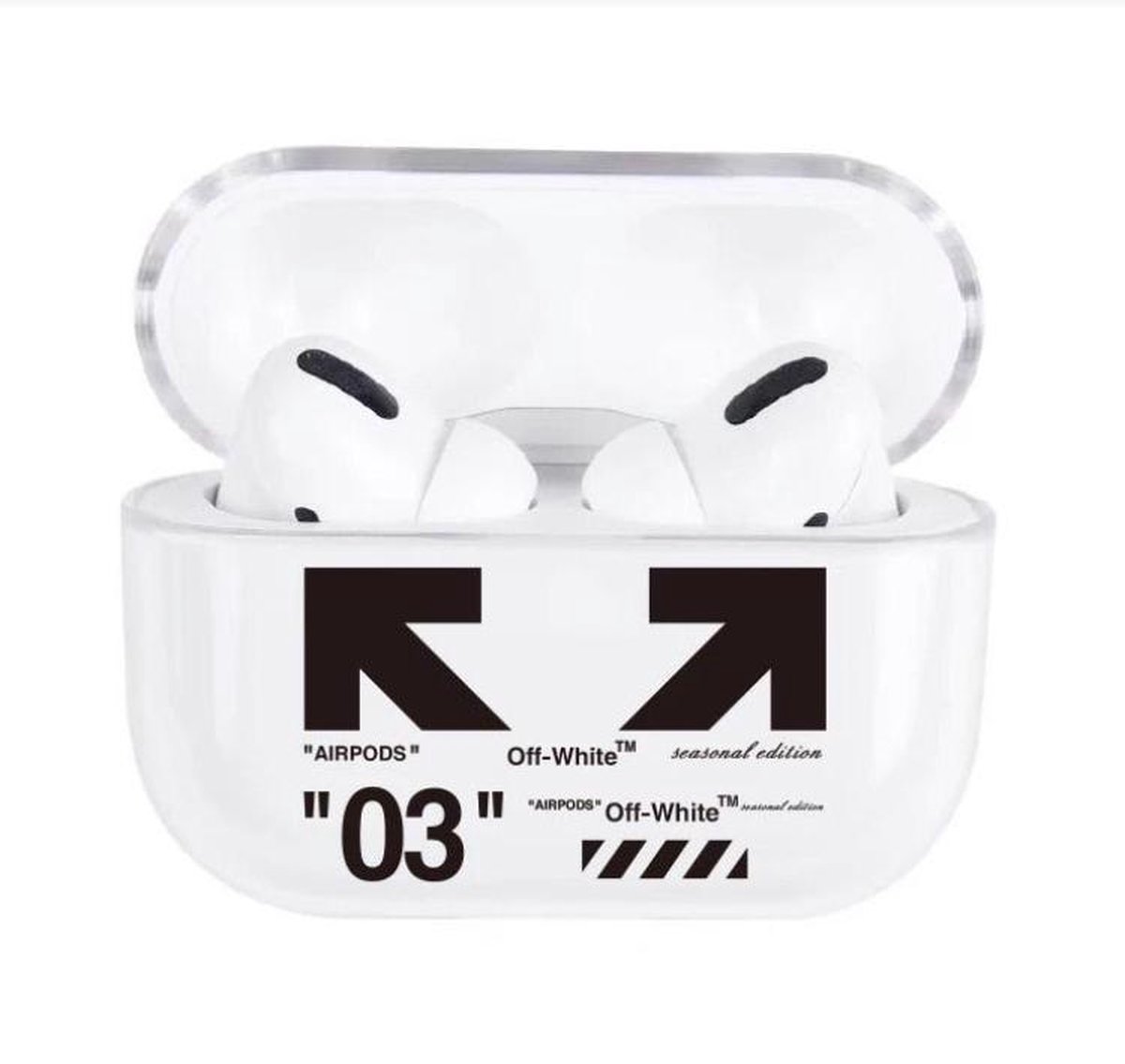 Off-White AirPods Pro - Airpods case hoesje - Case - Cover - Siliconen  Beschermhoes -... | bol