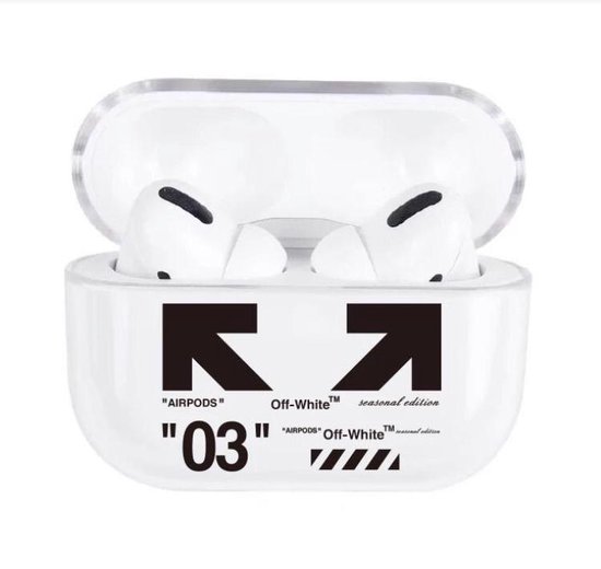 Off-White AirPods Pro - Airpods case hoesje - Case - Cover - Siliconen  Beschermhoes -... | bol.com