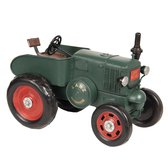 Clayre & Eef Lanz Tractor Licentie Tractor 28*17*19 cm Groen Metaal Miniatuur Miniatuur Auto