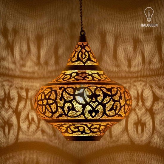 Ik wil niet nabootsen straal Oosterse Arabische Filigrain Hanglamp Goud “Shula” – Marokkaanse Woonkamer  Plafond... | bol.com