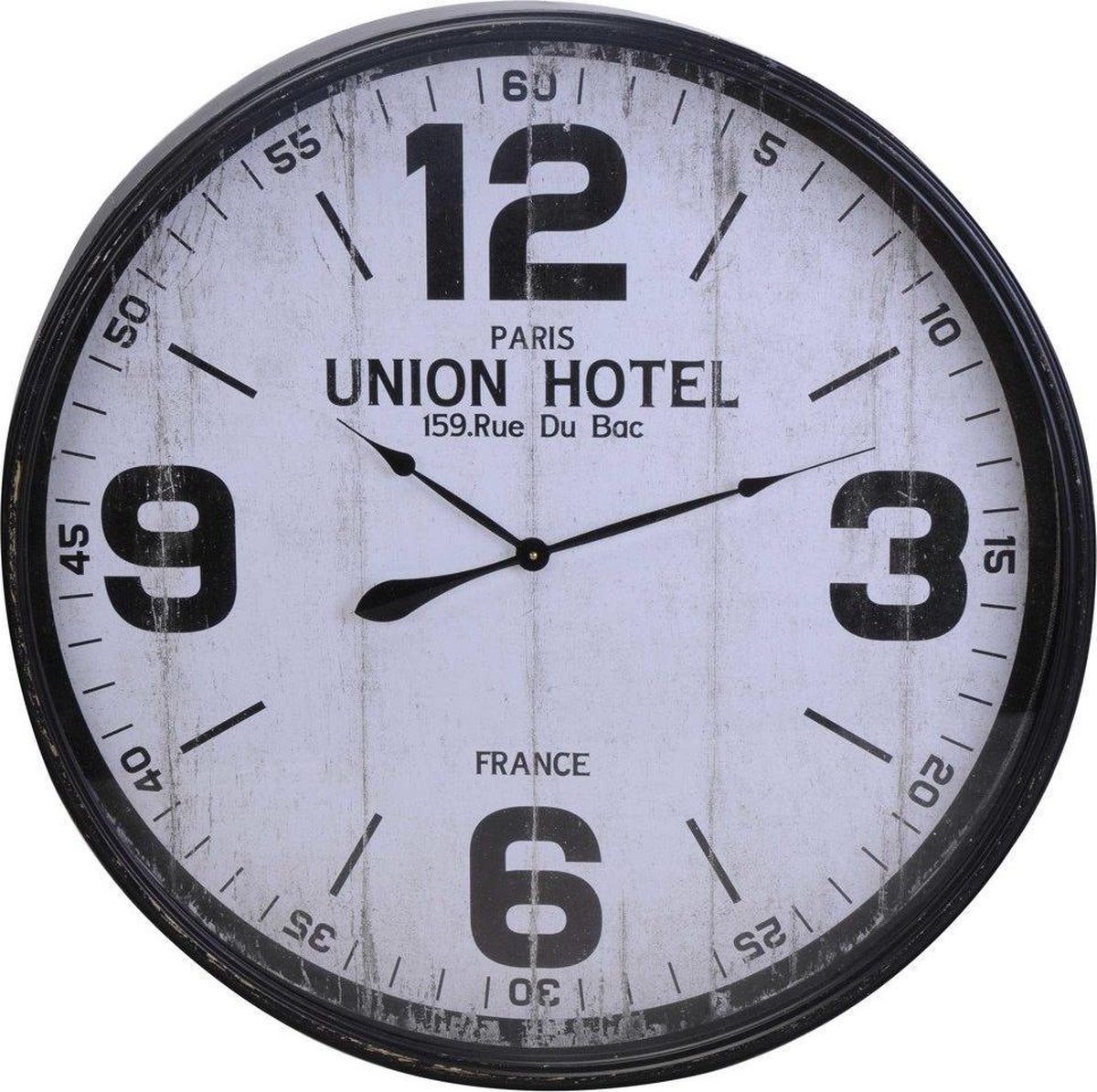 Horloge murale métal à engrenages tournants 68cm - Décoration