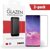 2-pack BMAX geschikt voor Samsung Galaxy S10 Plus Screenprotector - Glass - Full Cover 3D - Black