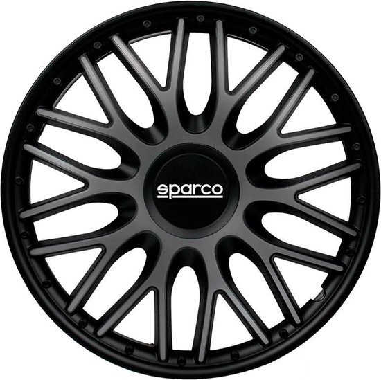 4-Delige Sparco Wieldoppenset Roma 13-inch grijs/zwart | bol