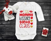 Rompertje "I saw mommy kissing santa claus''