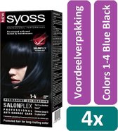 Syoss Color - Baseline - Haarverf - 1-4 Cosmic Blue - 4 stuks - Voordeelverpakking