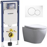 Geberit UP720 Toiletset - Inbouw WC Hangtoilet Wandcloset Rimless - Beauti Sigma-01 Wit