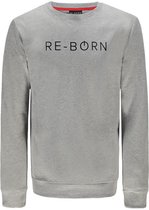 Re-Born Pull Col Rond Manches Longues Homme - Grijs - Taille XL