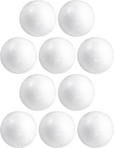 10x Hobby/DIY piepschuim bal/bol 12 cm - Kerstballen maken - Knutselen basis materialen/hobby materiaal