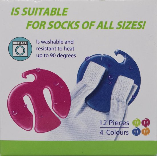 Clips pour chaussettes - 12 pièces - Clip pour chaussettes - Clips pour  chaussettes -... | bol.com