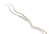 Velini jewels -BR6517G- Armband - 925 Zilver 14 karat verguld - Cubic Zirkonia 16+5 CM