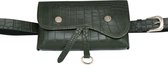Tas | Heuptas | Riemtas | Festivalbag | Croco | Donkergroen goud