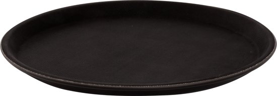 Foto: Mammoet easy dienblad rond antislip 28 cm zwart polypropyleen