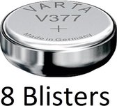 8 Stuks (8 Blisters a 1 st) Varta Knoopcel Batterij SR626 SW/SR66 SW/V377 Single-use Zilver-oxide