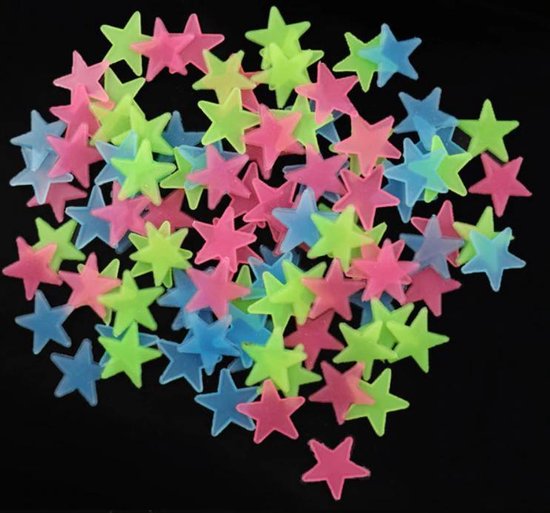Glow in The Dark Stars voor Plafond, Moon Muurstickers, 1003 Stuks Plafondsterren Kids Wanddecoraties, Perfect voor Kids Kinderkamer Slaapkamer Woonkamer (Hemelsblauw