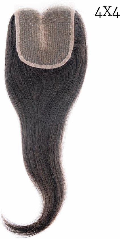 Voetzool Uiterlijk Onderdrukker Shri 100% Indian Human Hair 4*4 Closure Straight, 18 Inch, 130% Density |  bol.com