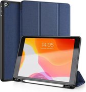 iPad 10.2 inch 2019 / 2020 / 2021 hoes - Dux Ducis Domo Book Case met Stylus pen houder - Blauw