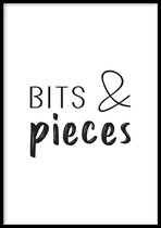 Poster Bits & Pieces - 50x70cm - Poster met Tekst
