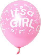 It`s a Girl - Rose geboorte ballonnen set 15 stuks - Babyshower - Kraamcadeau - Geboorte - Hoera een meisje!