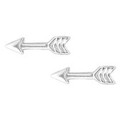 Jewelryz Plain arrow Oorbellen | 925 sterling zilveren oorknoppen | 3x13 mm